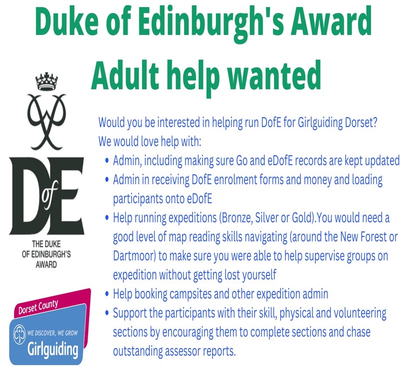Duke of Edinburgh’s Award – Adult Help Wanted